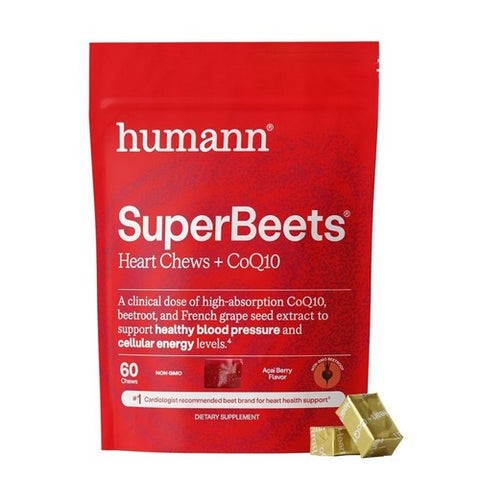 Humann, SuperBeets Heart Chews Advanced With CoQ10 Acai Berry, 60 Count Humann