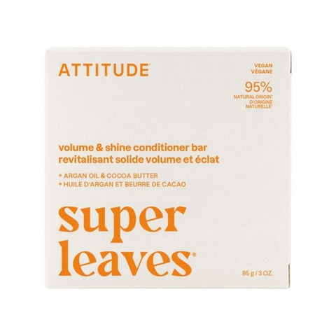 Attitude, Super Leaves Orange Blossom And Eucalyptus Volumizing Conditioner Bar, 3 Oz Attitude