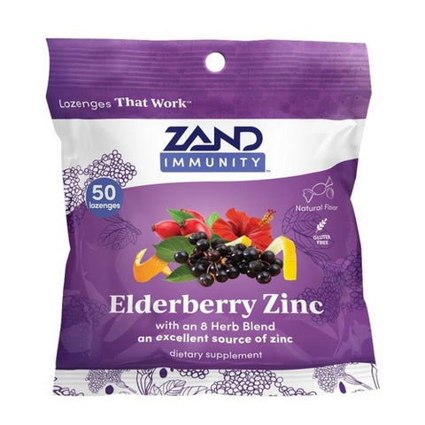 Herbalozenge Elderberry Zinc 50 Count by Zand