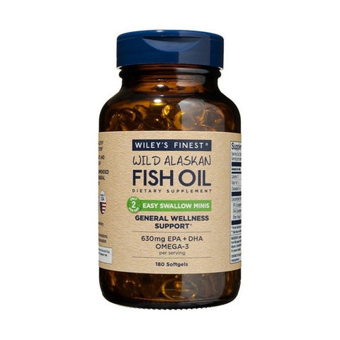 Wild Alaskan Fish Oil Easy Swallow Minis 180 Softgels by Wiley's Finest