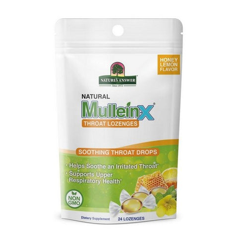 Mullein X Respiratory Soothing Throat Lozenges 24 Count by Nature's Answer