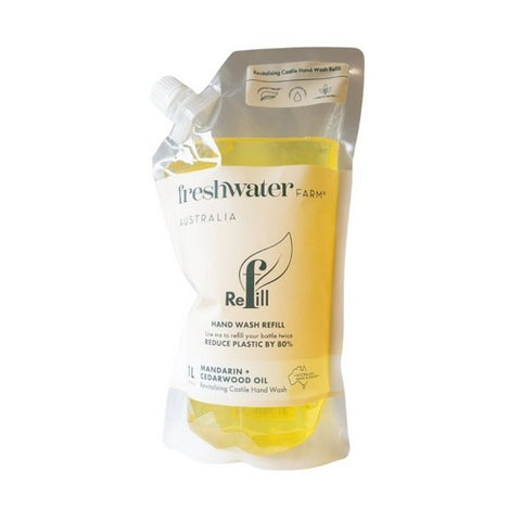 Hand Wash Pouch Refill Mandarin Plus Cedarwood Oil 33.8 Oz by Freshwater Farm