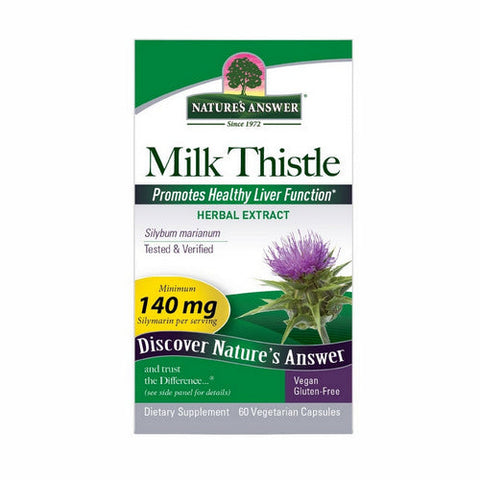 Nature's Answer, Milk Thistle Seed Standardized, 60 Veg Caps Nature's Answer