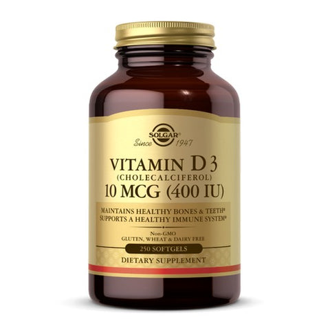 Solgar, Vitamin D3 (Cholecalciferol), 400 IU, 250 S Gels Solgar