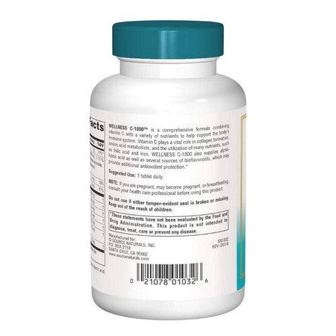 Source Naturals, Wellness C-1000, 100 Tabs Source Naturals