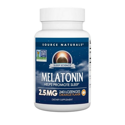 Source Naturals, Sleep Science Melatonin Orange, 2.5 Mg, 240 Lozenges Source Naturals