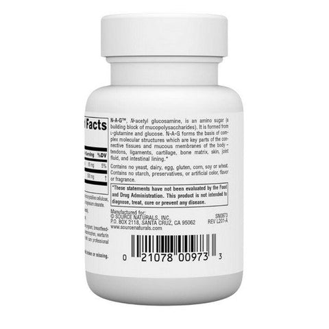 Source Naturals, N-A-G, 250 mg, 60 Tabs Source Naturals