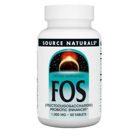 Source Naturals, FOS (Fructooligosaccharides), 1000 MG, 50 Tabs Source Naturals
