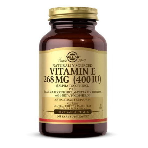 Solgar, Vitamin E Vegan(d-Alpha Tocopherol and Mixed Tocopherols), 400 IU, 100 SoftGels Solgar