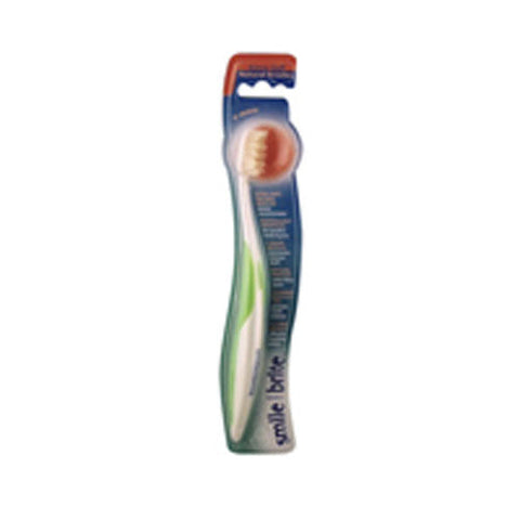 Smile Brite, Fixed Head Toothbrush, Nylon V-Wave Medium 1 EACH Smile Brite