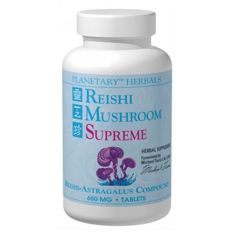 Planetary Herbals, Reishi Mushroom Supreme, 650 Mg, 50 Tabs Planetary Herbals