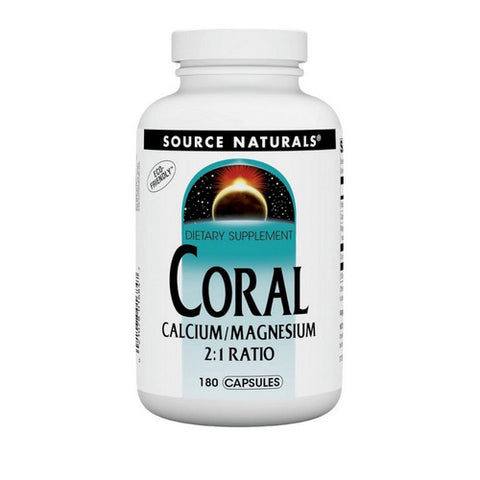 Source Naturals, Coral Calcium, W/magnesium Capsules 180 Caps Source Naturals