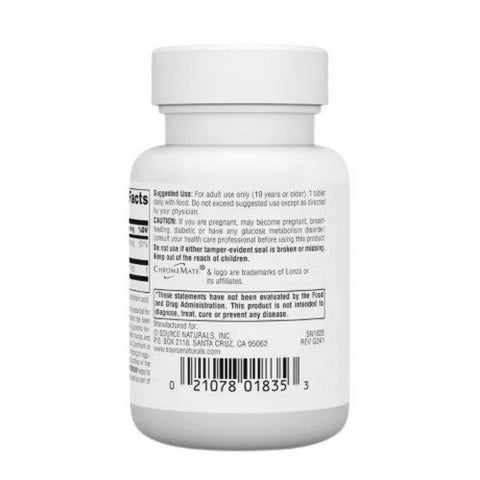 Source Naturals, Vanadium With Chromium, W/chromium 90 Tabs Source Naturals