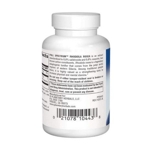 Planetary Herbals, Full Spectrum Rhodiola Rosea Extract, 30 Tabs Planetary Herbals