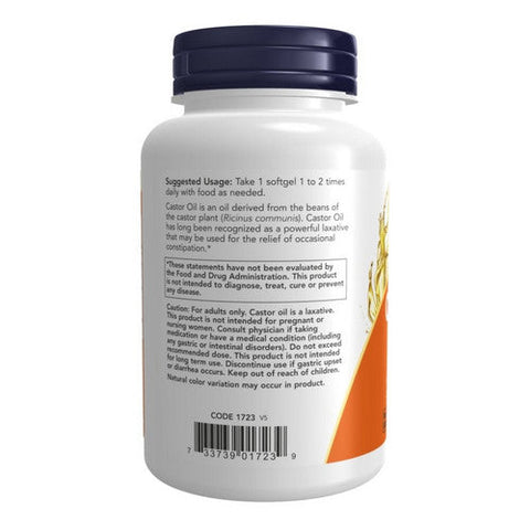 Now Foods, Castor Oil, 650 Mg, 120 Softgels Now Foods