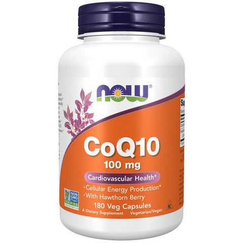 Now Foods, Coq10 With Hawthorn Berry, 100 mg, 180 Veg Caps Now Foods