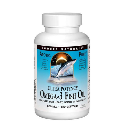 Source Naturals, Arcticpure Ultra Potency Omega-3 Fish Oil, 850 Mg, Ultra Potency 120 Softgels Source Naturals