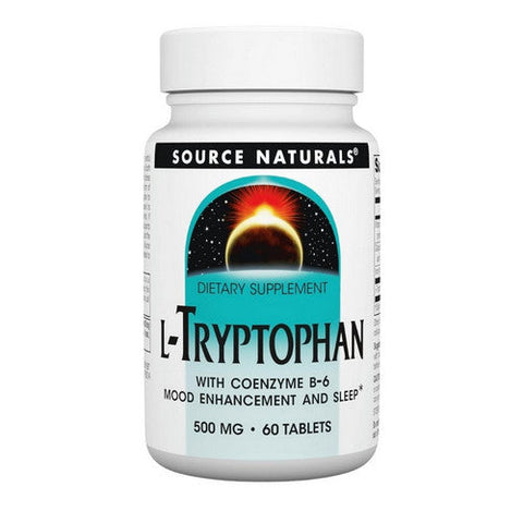 Source Naturals, L-Tryptophan, 500 mg, 60 Tabs Source Naturals