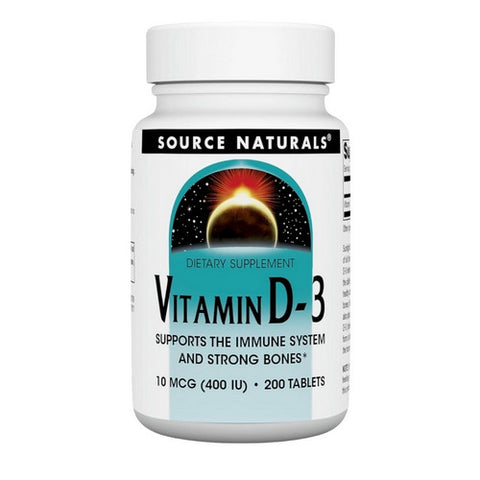 Source Naturals, Vitamin D, 400 IU, 200 Tabs Source Naturals