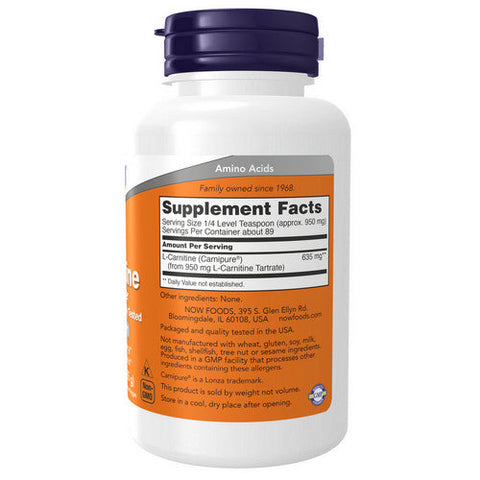 Now Foods, L-Carnitine, Pure Powder 3 Oz Now Foods