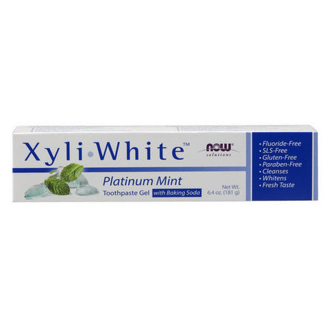 Now Foods, Xyliwhite Platinum Mint with Baking Soda Toothpaste, 6.4 Oz Now Foods