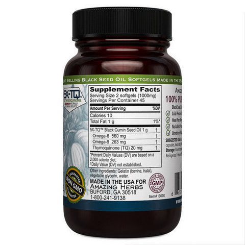 Amazing Herbs, Black Seed, 90 Softgels