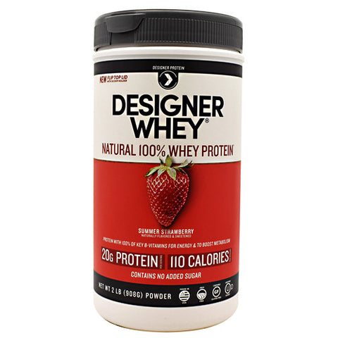 Designer Whey, Designer Whey Protein Strawberry, 2.1 Lb Designer Whey