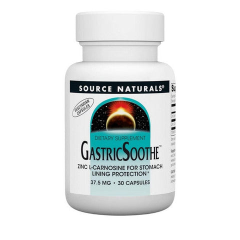 Source Naturals, Gastricsoothe Zinc L-Carnosine, 37.5 Mg, 30 Caps Source Naturals