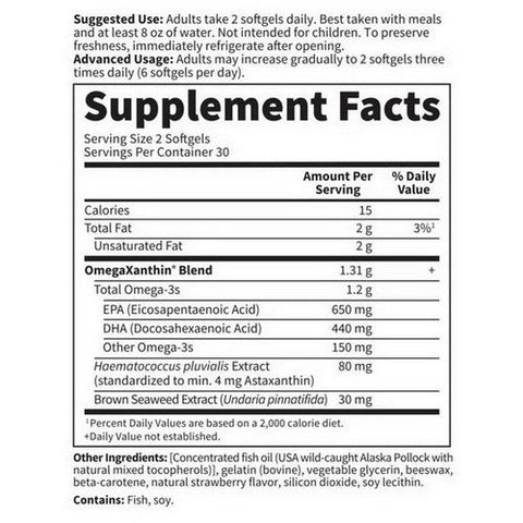Garden of Life, Oceans 3 Beyond Omega-3 With Omegaxanthin, 60 Softgels