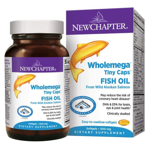 Wholemega Fish Oil Tiny Caps 60 Caps by New Chapter