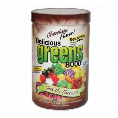 Greens World Inc, Delicious Greens 8000 Chocolate Flavor, 10.6 Oz Greens World Inc