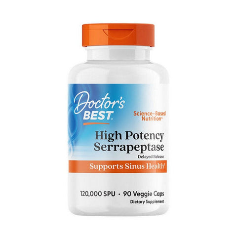 Doctors Best, High Potency Serrapeptase, 90 Veggie Caps Doctors Best