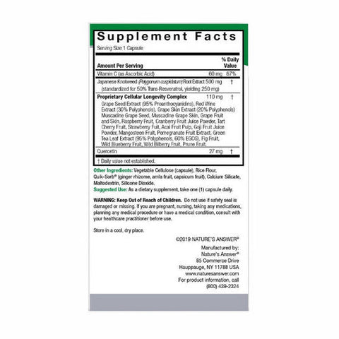 Nature's Answer, Resveratrol, 637 Mg, 60 Veg Caps Nature's Answer