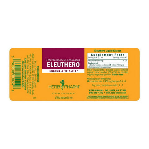 Herb Pharm, Eleuthero Siberian Ginseng Extract, 1 oz Herb Pharm