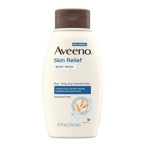 Aveeno, Active Naturals Skin Relief Body Wash, Fragrance Free 12 oz Aveeno