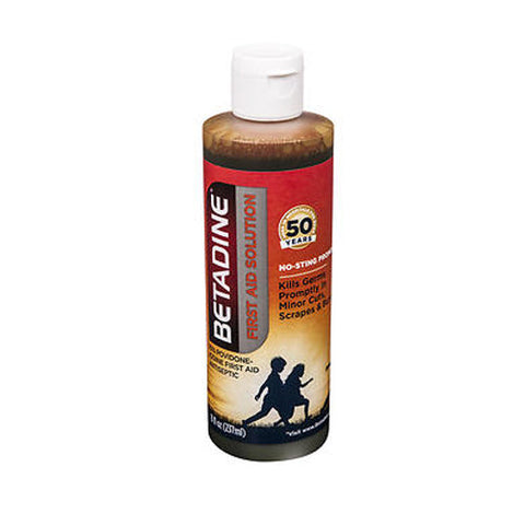 Betadine, 10% Povidone Iodine First Aid Antiseptic Solution, 8 Oz Betadine