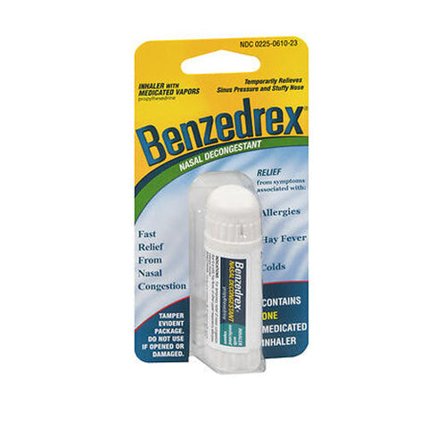 Benzedrex, Inhaler Propylhexedrine Nasal Decongestant, 1 each Benzedrex