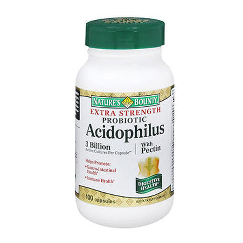 Nature's Bounty, Probiotic Acidophilus With Pectin Extra Strength, 100 caps Nature's Bounty