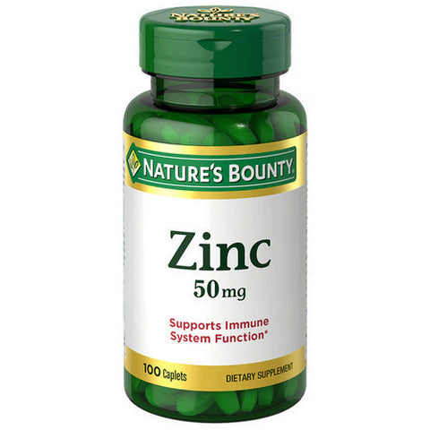 Nature's Bounty, Natures Bounty Chelated Zinc, 50 mg, 100 Count Nature's Bounty