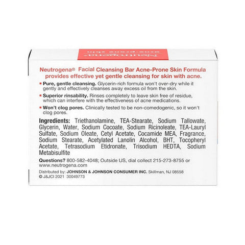 Neutrogena, Transparent Facial Bar Acne-Prone Skin, 3.5 Oz Neutrogena