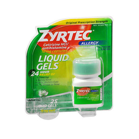 Zyrtec, Allergy Liquid Gels, 10 mg, 25 caps Zyrtec
