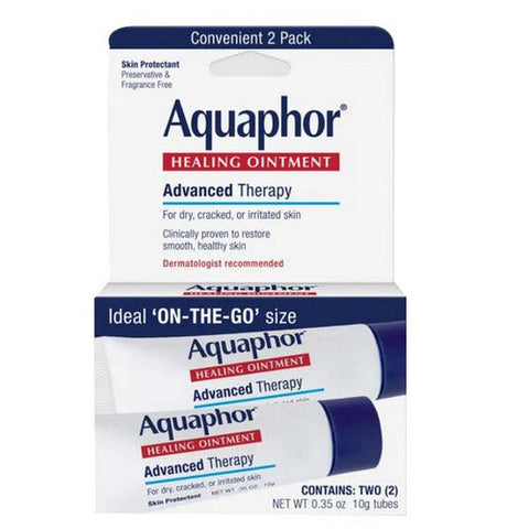 Aquaphor, Healing Skin Advanced Therapy Unscented Ointment, 0.35 Oz (Count Of 2) Aquaphor