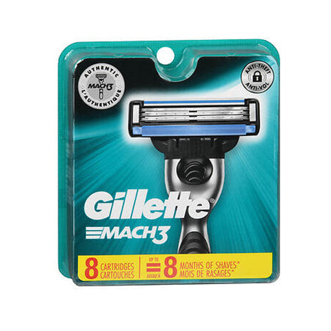 Gillette, Mach3 Cartridges, 8 each Gillette